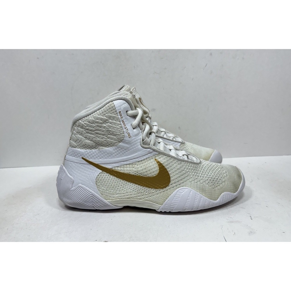 Nike Tawa Men's Size 9 Wrestling Shoes White Metallic Gold White CI2952-171